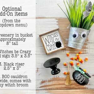 Halloween party decor, tiered tray Fall kitchen / dining room decor set H25 image 2