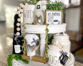 Tiered tray swings, adorable addition to your farmhouse tiered tray display! Made for tiered trays with handles.