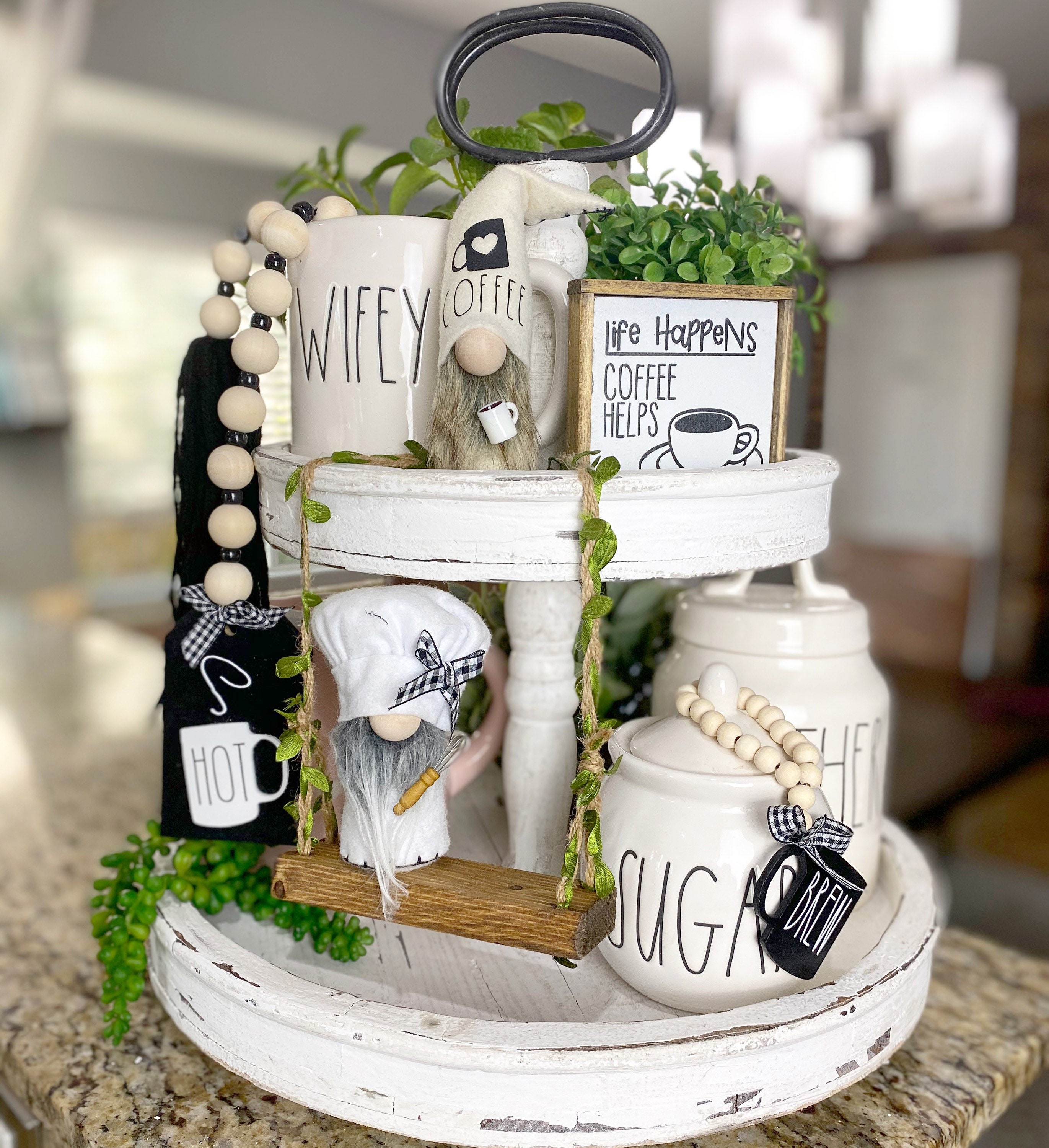 Farmhouse tiered trays deals