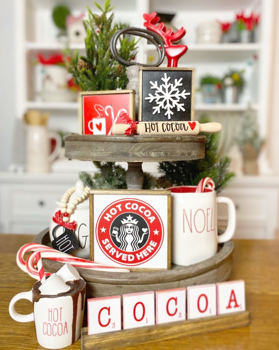 Hot Cocoa Tiered Tray - The Latina Next Door