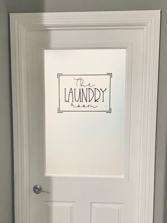 Laundry Room Decor Retro Style Farmhouse Laundry Door Decal Etsy