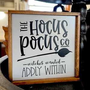 Halloween party decor, tiered tray Fall kitchen / dining room decor set H25 hocus pocus sign