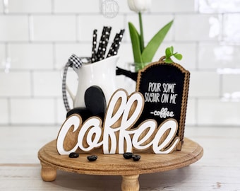 Countertop grouping display, vignette, centerpiece, mantel, farmhouse coffee and tea bar decor X19