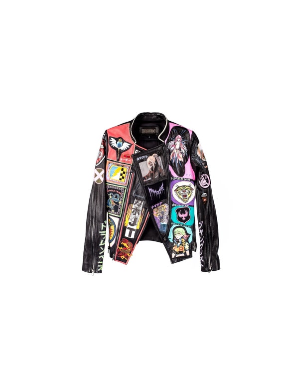 Pop Division 2.0 Hand Painted Leather Jacket - Etsy