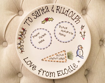 Christmas plate | Etsy