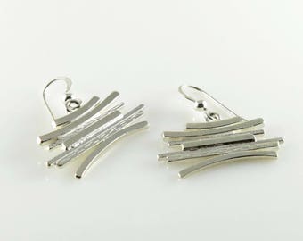 Inukshuk earrings, sterling silver earrings, handmade