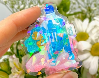 Aquarius | Zodiac Acrylic Keychains | Astrology |Holographic Double Sided | Fiji Water | Anime Phone Charms Aesthetic | Otaku Gift