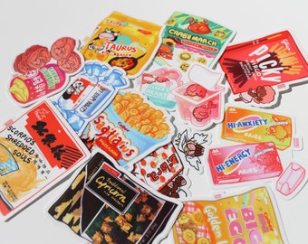 Zodiac as Food | Aesthetic Sticker Pack (12) | Waterproof Stickers