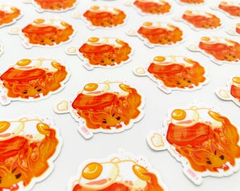 Moving Castle Bacon & Eggs Sticker - Anime Food Lover Gift