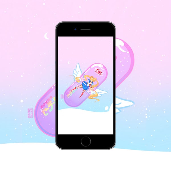 Pretty Magical Sailor Girl Moon Aesthetic Phone and Wallpapers iPhone wallpaper Cell phone background Android lock screen computer