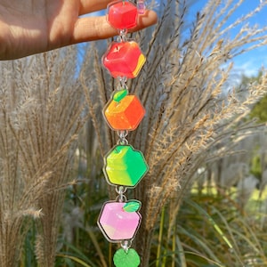 Animal Village Fruit Cube Selection, multi charm charm, phone keychain, 100% recycled acrylic