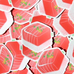 Sushi Sticker Set | Waterproof Japanese Food Vinyl Decals for Laptop Tumbler Planner Journal Decoration image 9