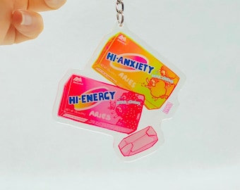 Aries | Zodiac Acrylic Keychains | Holographic Double Sided | Hi-Chew | Anime Phone Charms Aesthetic | Otaku Gift