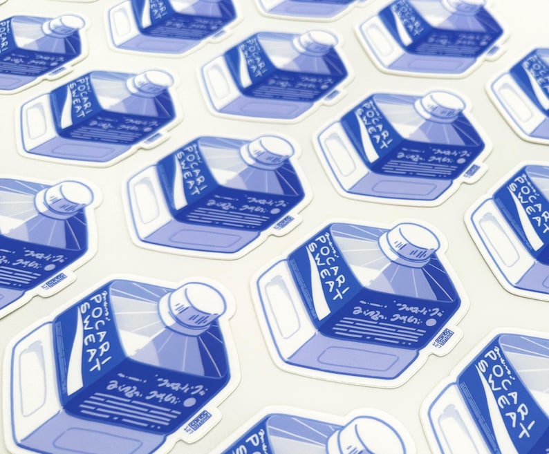 Pocari Sticker Pocari Sweat Vinyl Sticker - Anime Manga Laptop Decal - Etsy