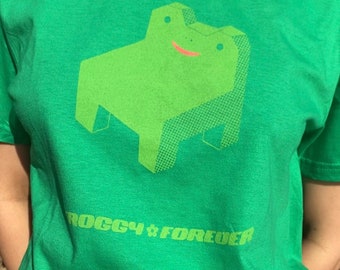 froggy chair, ACNH frog theme t-shirt, 100% cotton, locally printed
