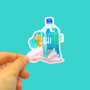 Aquarius Mermaid Waterproof Sticker | Zodiac Astrology