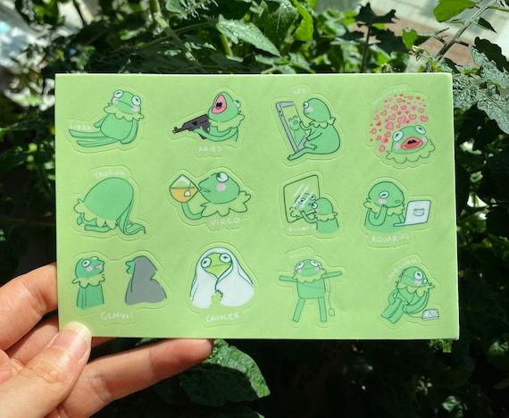 Cute Froggy Astrology Sticker Sheet kermit Meme 3, Zodiac Sticker Pack, Vinyl, Waterproof, Car / Laptop / Waterbottle Decals - Etsy