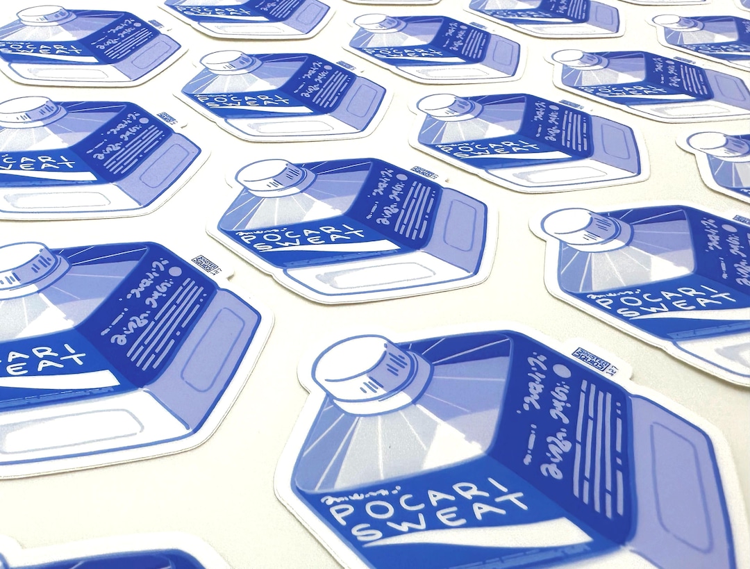 Pocari Sticker Pocari Sweat Vinyl Sticker - Anime Manga Laptop Decal - Etsy
