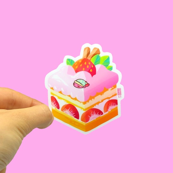 Kirby Strawberry Shortcake Cubed 3 Waterproof Etsy