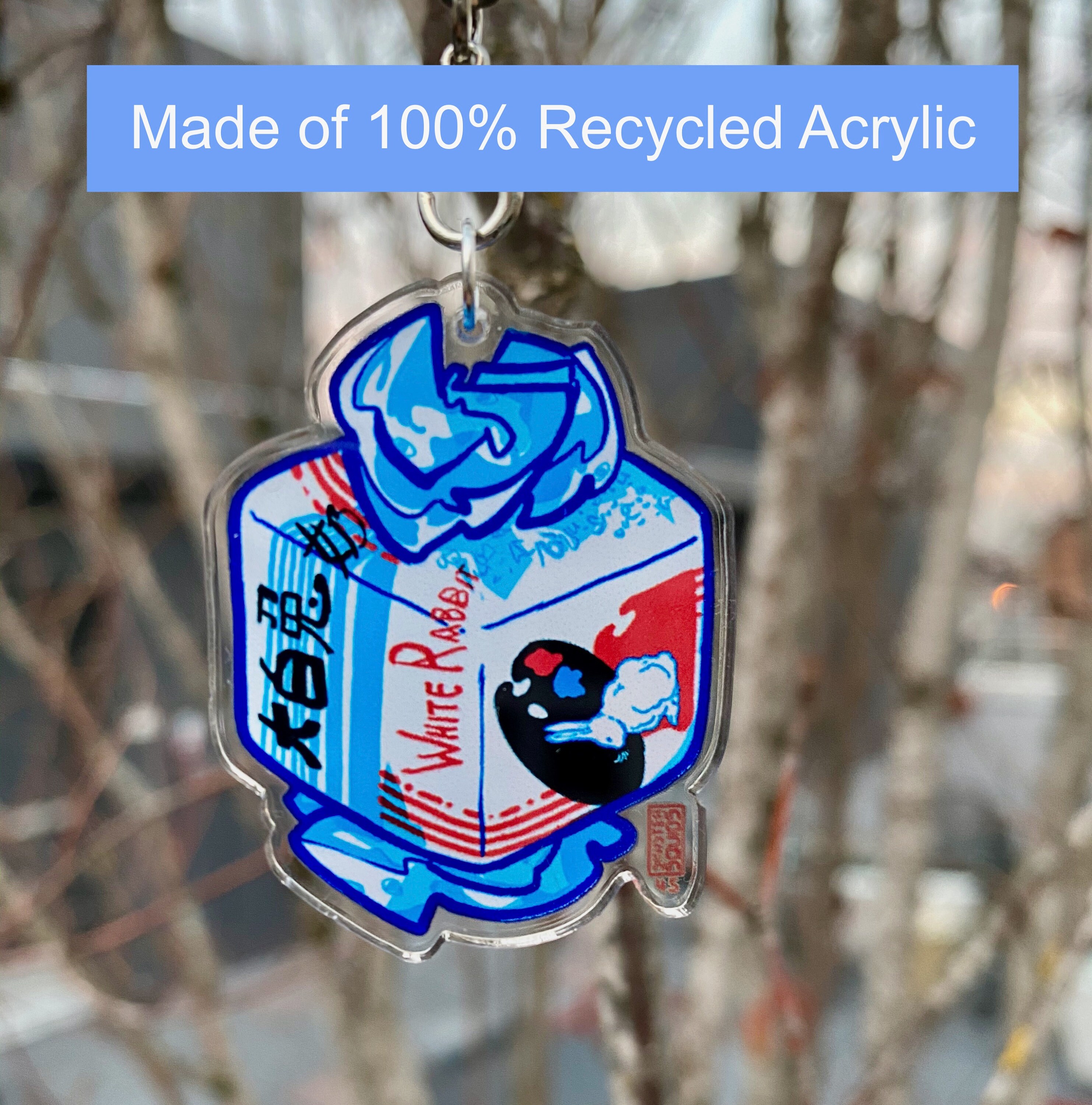 White Rabbit Candy Double Sided Food Cube Key Chain Kawaii | Etsy