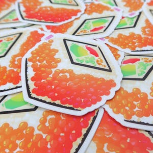 Sushi Sticker Set | Waterproof Japanese Food Vinyl Decals for Laptop Tumbler Planner Journal Decoration image 2