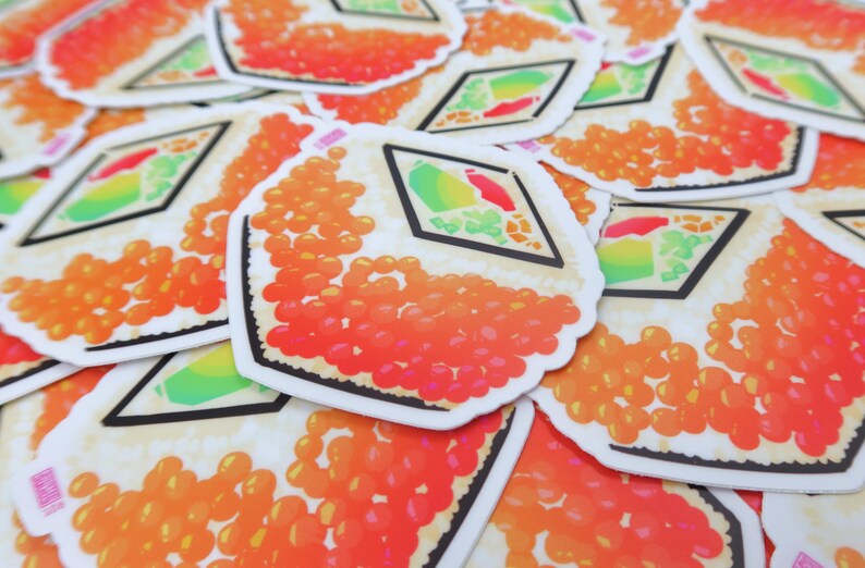 Sushi Sticker Set | Waterproof Japanese Food Vinyl Decals for Laptop Tumbler Planner Journal Decoration image 2
