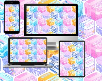 Aesthetic Cube Pattern Phone and Desktop Wallpapers | iPhone wallpaper, Cell phone background, Android lock screen, computer wallpaper