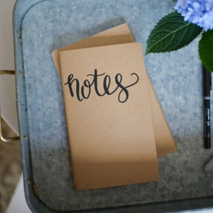 Notes | Moleskine Journal | Hand-Lettered Calligraphy