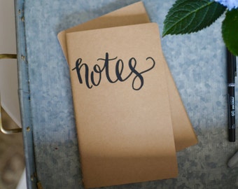 Notes | Moleskine Journal | Hand-Lettered Calligraphy