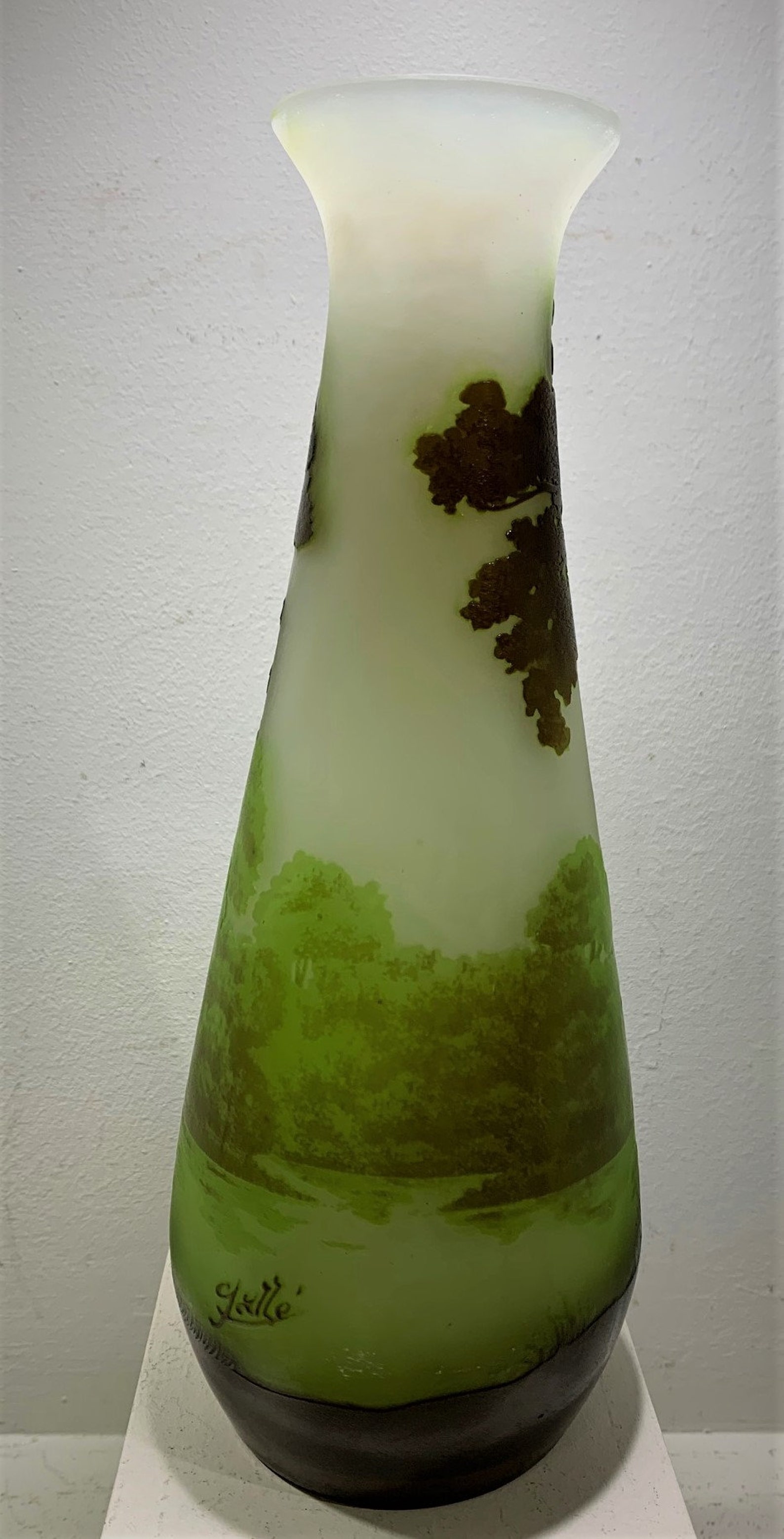 Gallé Glass Paste Vase. Etsy Sweden