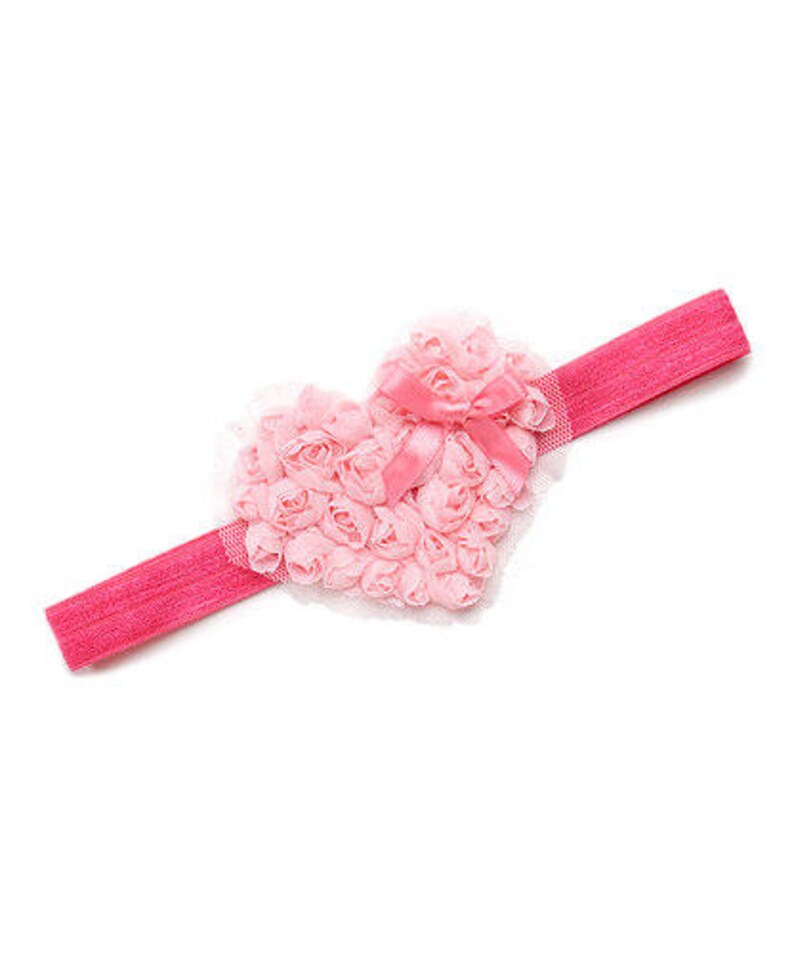 Pink Heart Headband Girls Pink Spring Headband Sweetheart Etsy