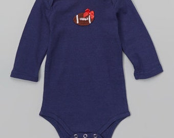 Football Onesie, College, New England Football, Patriots, Football Shirt, Baby Girl Football Outfit, Navy & Red Football Bodysuit Infant
