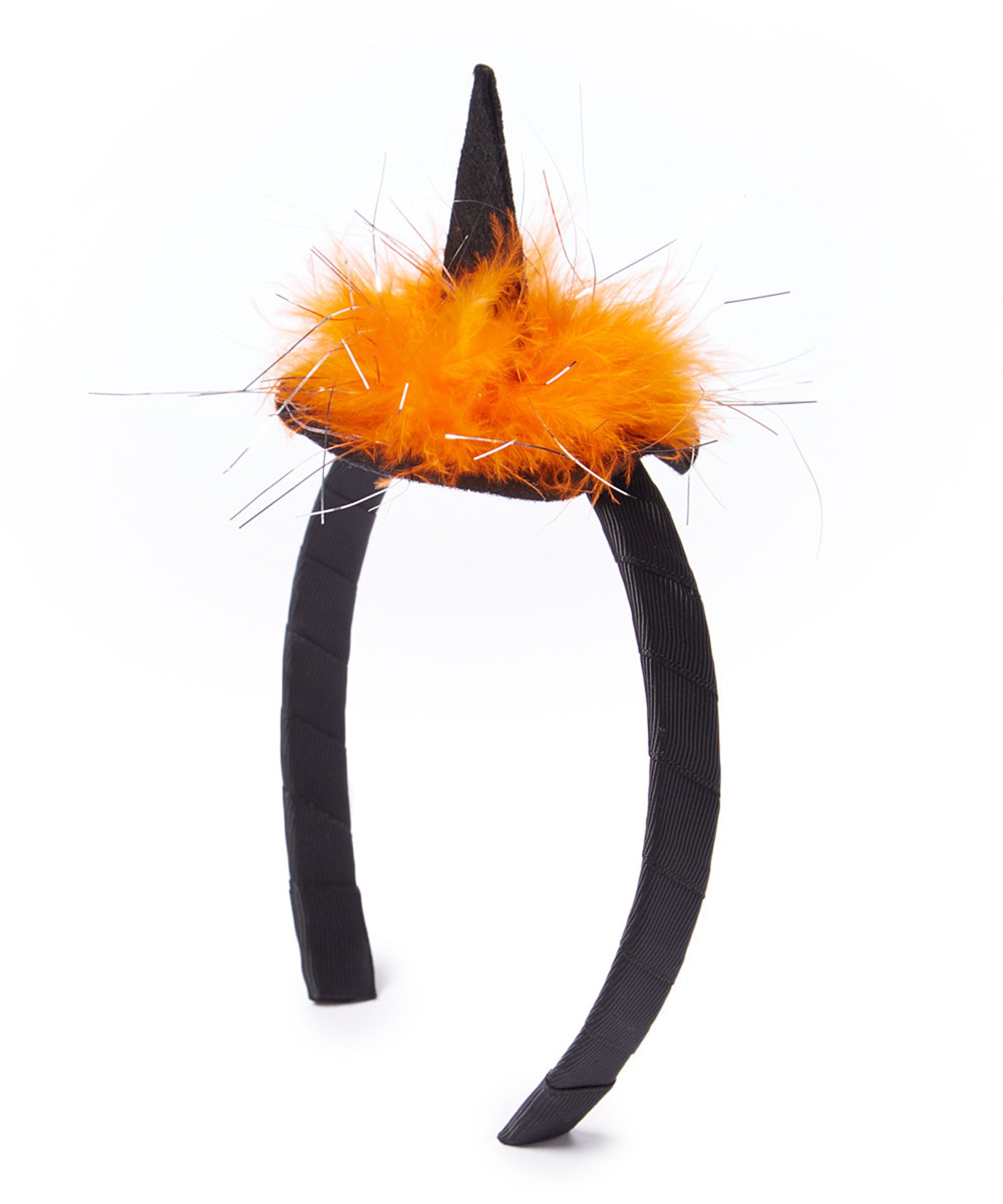 Halloween Headband Witch Hat Headband Orange and Black Etsy