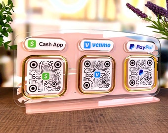 Panneau Scan to Pay pour 4 codes QR