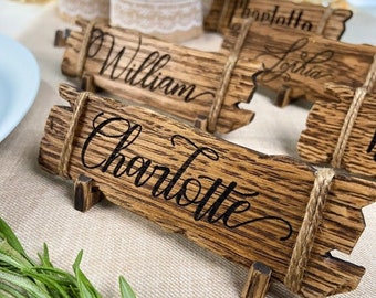 Personalized Wedding Place Cards, Wooden Place Cards Wedding, Engraved Place Cards Wedding, Name Place Settings