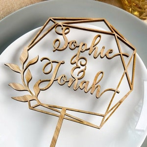 Personalized Wedding Cake Topper, Customized Cake Topper for Wedding, Names Cake Topper 8
