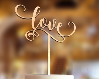 Amore torta Topper. Wedding Cake Topper. FNLV02. Torte rustiche. Matrimonio topper torta. Torte di amore per il matrimonio. Topper rustico.