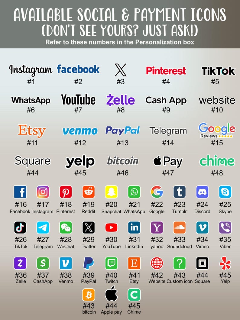 Scan to Pay QR Code Sign, Payment Stand, Venmo WiFi, Custom Acrylic Social Media Display, Instagram Business Plaque image 7