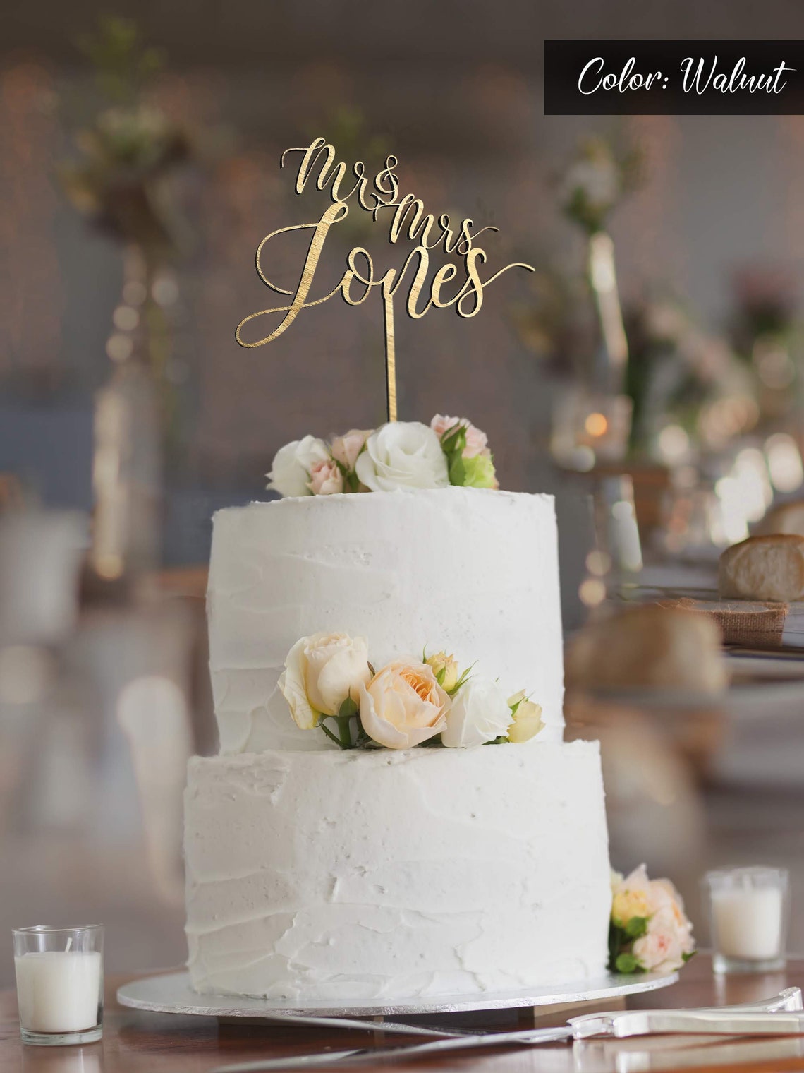 Mr and Mrs Wedding cake topper. Custom Cake Topper with | Etsy