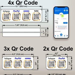Scan to Pay QR Code Sign, Payment Stand, Venmo WiFi, Custom Acrylic Social Media Display, Instagram Business Plaque image 5