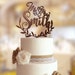 Wedding cake topper with personalized surname. Personalized wedding cake topper. Rustic wedding cake topper. Custom wedding Cake topper.