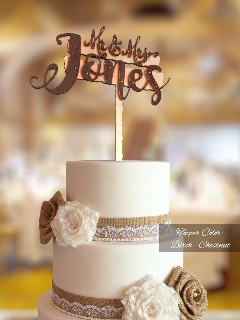 Personalized Wedding Cake Topper Rustic, Custom Wedding Cake Topper, Personalized Cake Topper Custom Cake Topper Wedding Custom Cake Toppers image 3