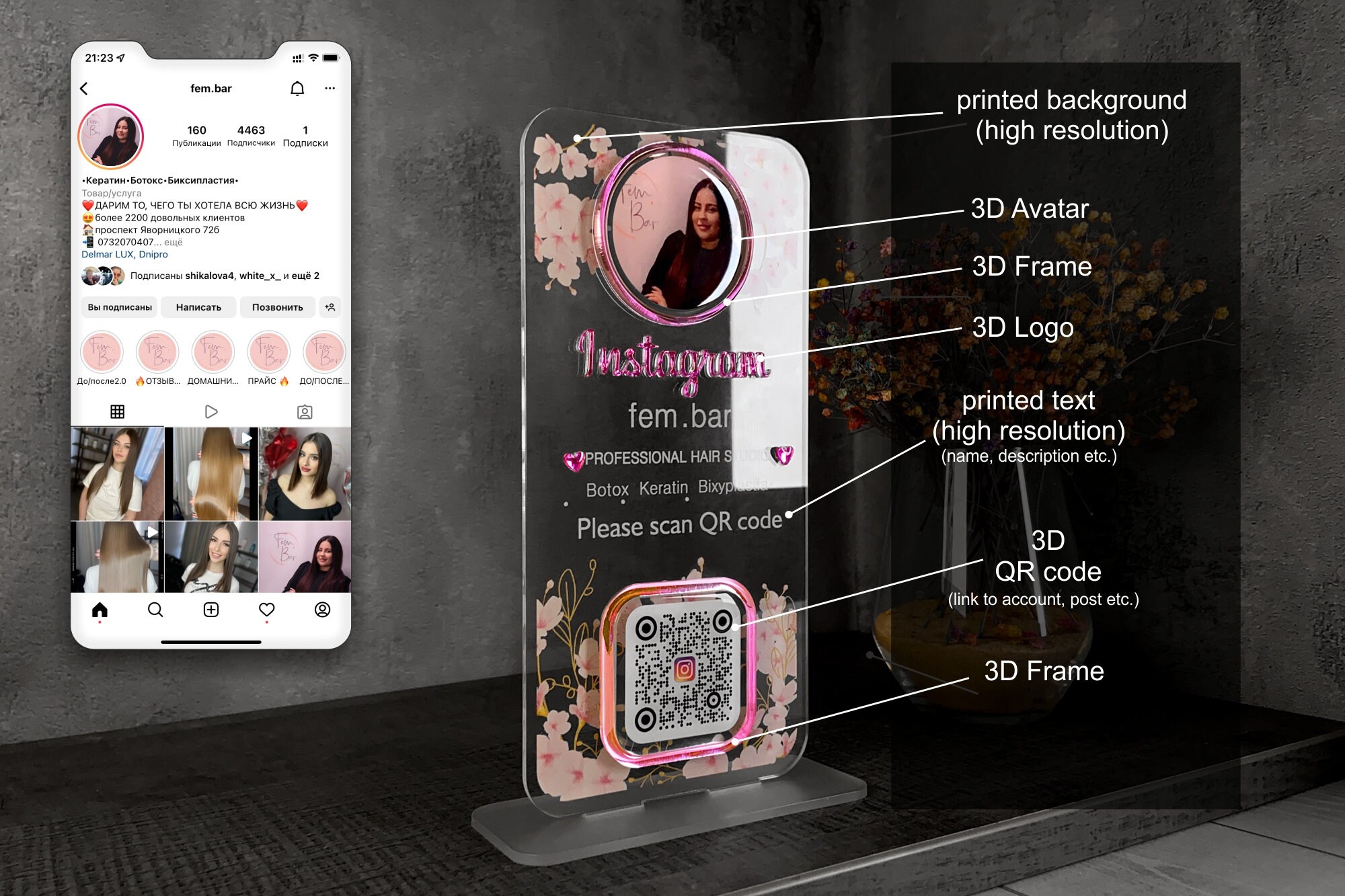 Qr Code Mini Sign, Social Media Sign, Instagram Sign, Scan to Pay Sign ...