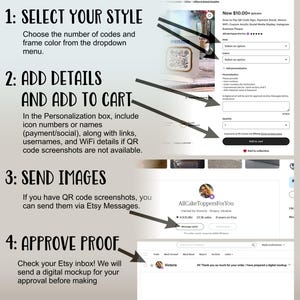 Scan to Pay QR Code Sign, Payment Stand, Venmo WiFi, Custom Acrylic Social Media Display, Instagram Business Plaque image 4