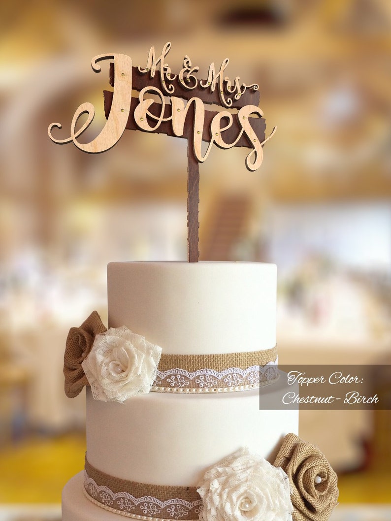 Personalized Wedding Cake Topper Rustic, Custom Wedding Cake Topper, Personalized Cake Topper Custom Cake Topper Wedding Custom Cake Toppers image 1