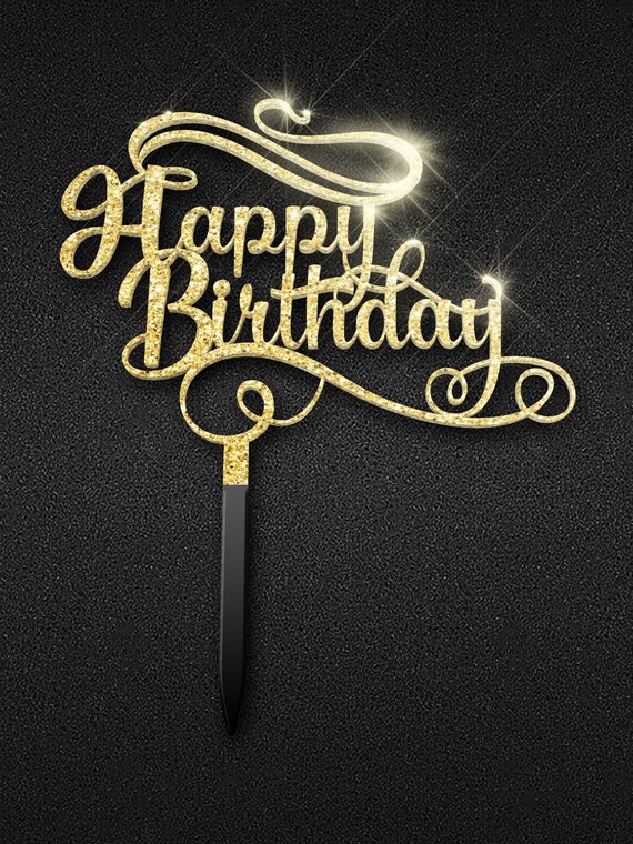 Birthday topper for cake. Personalized cake topper birthday. Etsy