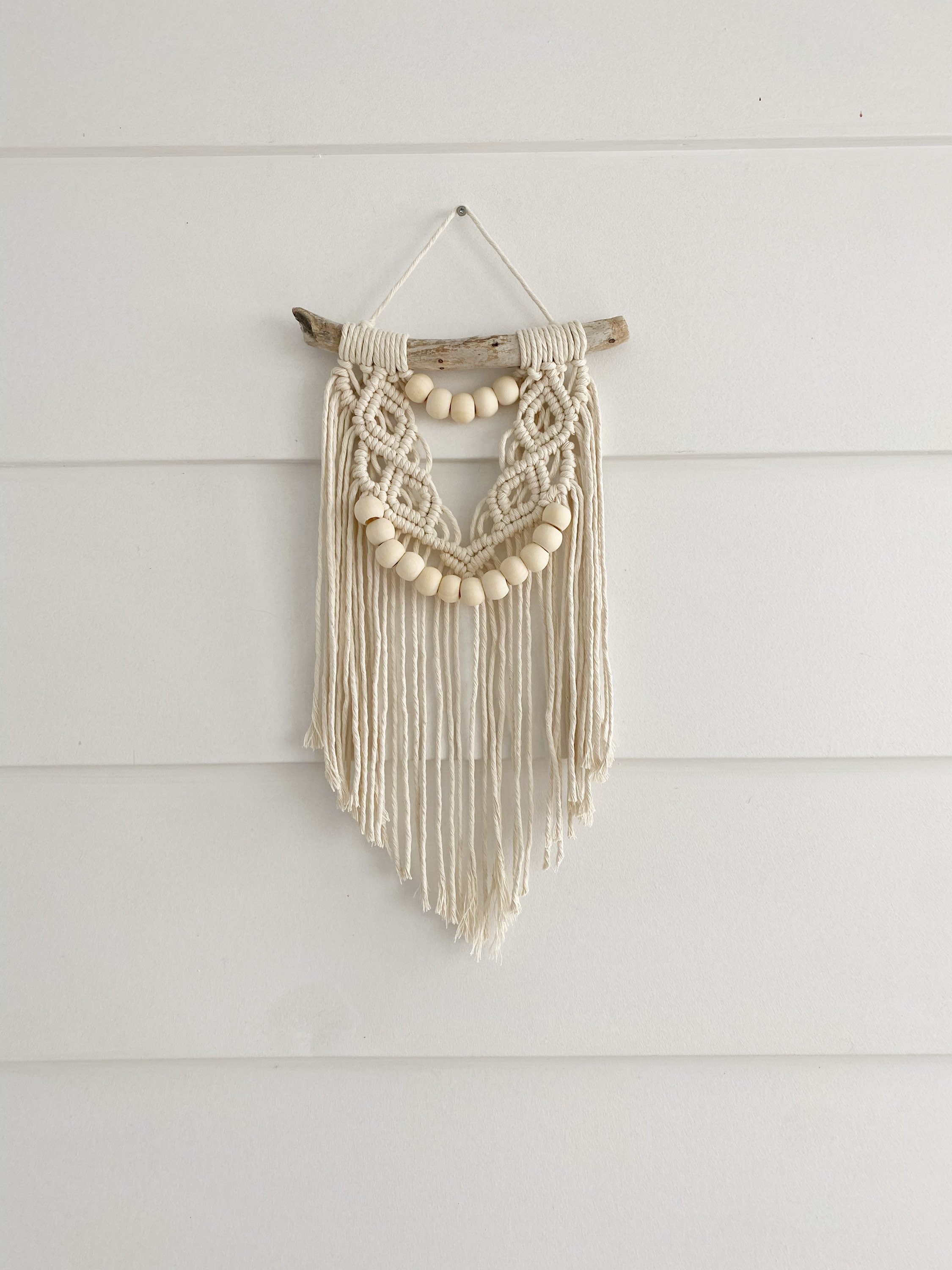 Mini Beaded Macrame Wall hanging made to order Etsy