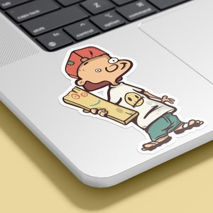 Jonny and Plank Vinyl Sticker: Retro Cartoon Decor
