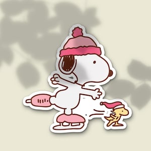 Holiday Snoopy Sticker Set, Snoopy Christmas Dog house, Dog Peanuts Vinyl Decal