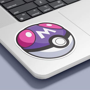 Master Ball Sticker - Pokémon-Inspired Vinyl Decal for Laptops, Water Bottles, and Journals